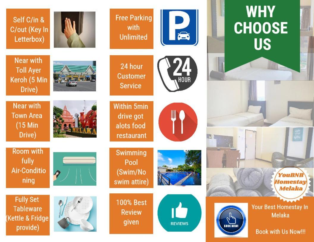 Melaka Top Largest Waterpark Resort - By Youbnb Homestay Melaka מראה חיצוני תמונה